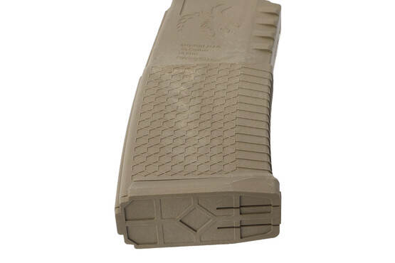 P80 50 Beowulf AR-15 magazine 10 round FDE features a removable floor plate